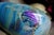 Robert Eickholt “Cosmic Blue” Dichroic Glass Vase – Iridescent Studio Art Glass, 1982 For Sale - Image 4 of 4