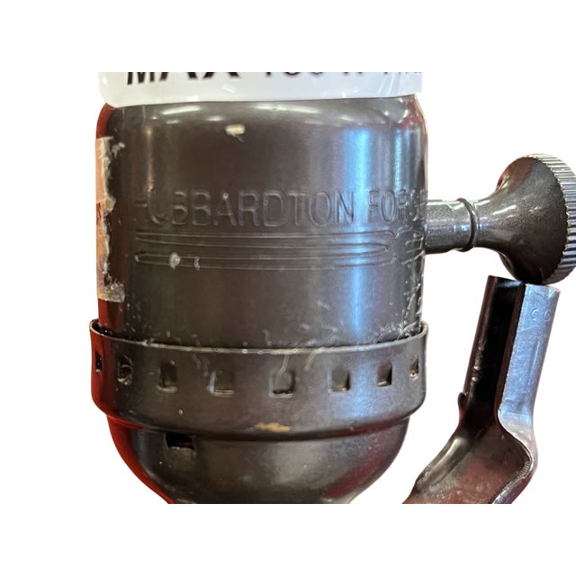 Hubbardton Forge Iron Modern Table Lamps Pair For Sale - Image 10 of 10