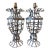 Vintage Hand-Forged Wrought Iron Basket Form Table Lamps, a Pair For Sale