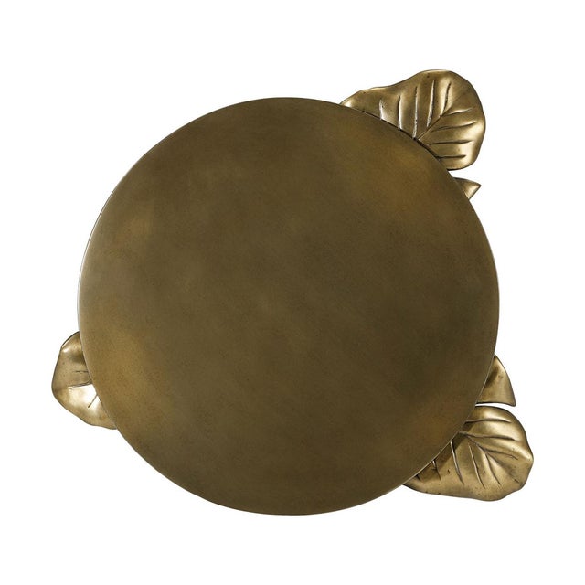 Gold Palmetto Side Table For Sale In Greensboro - Image 6 of 7