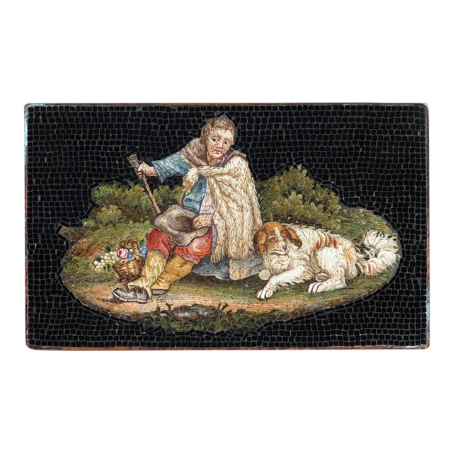 Micromosaic of Shepherd, Early 19th Century For Sale