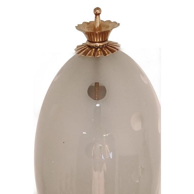 Mid-Century Modern Murano Glass and Brass Wall Lamp by Paolo Venini for Venini, Italy, 1940s For Sale - Image 3 of 7