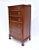 Charak Furniture Co. William and Mary Style Mahogany Chest of Drawers With Brass Pulls, Usa For Sale - Image 4 of 12