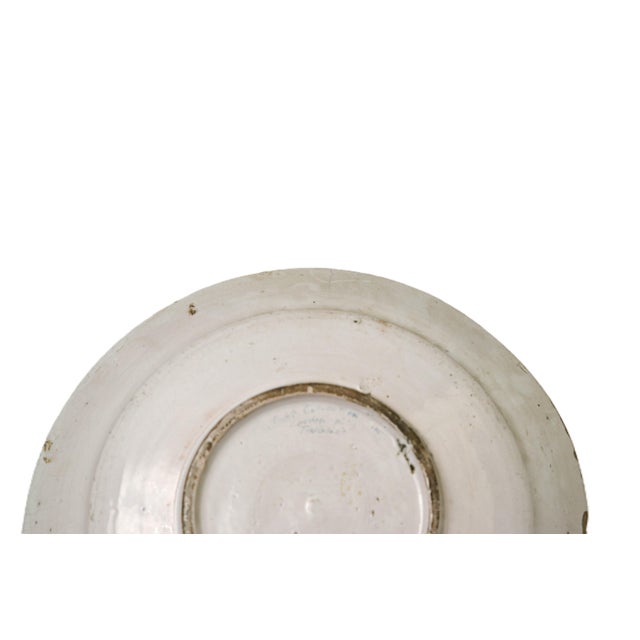 18th Century English Delft Polychrome Charger, London C. 1740-1760 For Sale - Image 9 of 10