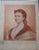 Beautiful 19th C. Antique Original Sanguine Portrait of a Young Woman Capture the timeless elegance of the 19th century...