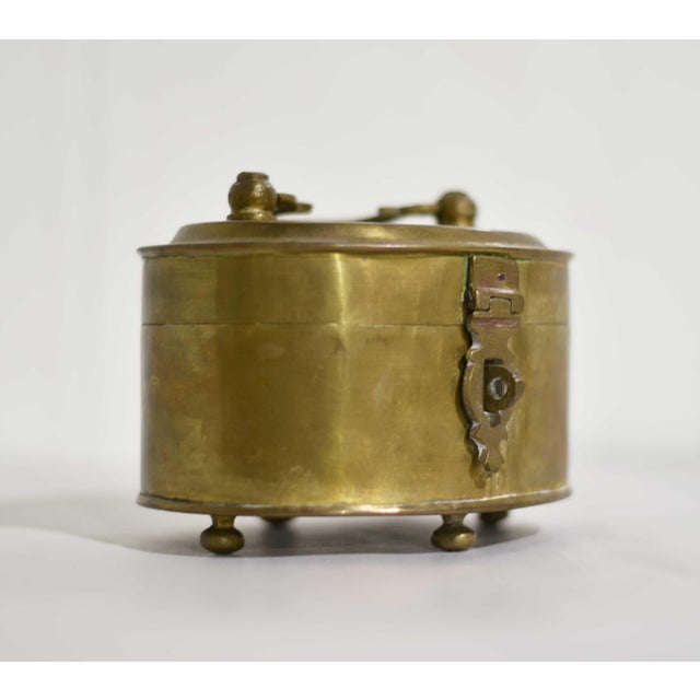 Mid Century Chinoiserie Brass Trinket Box For Sale - Image 4 of 12