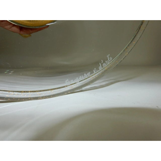 Mid-Century Modern 1960s Signed Seguso Vetri d'Arte Tall Art Glass Candlestick Holder, Murano Italy For Sale - Image 3 of 7