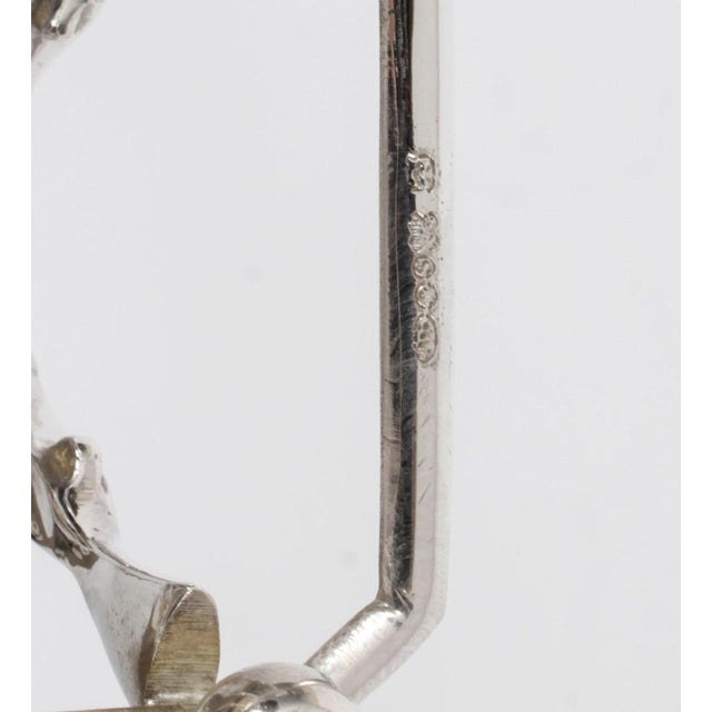20th Century Vintage Large Silver Plated Crossed Rifles Toast Rack, 1980s For Sale - Image 10 of 13