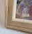 Beautiful abstract painting of a California mission set on a hill. Oil on board Unsigned Champagne color frame with linen...
