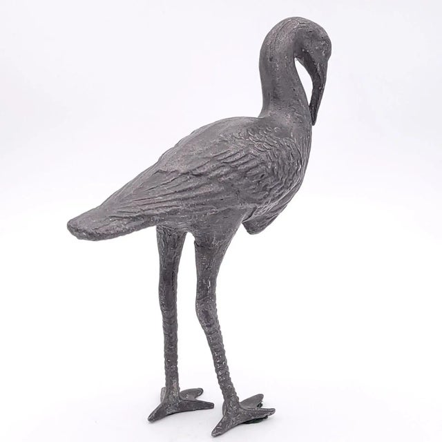Metal Cast Iron Stork, Circa 1920 For Sale - Image 7 of 9