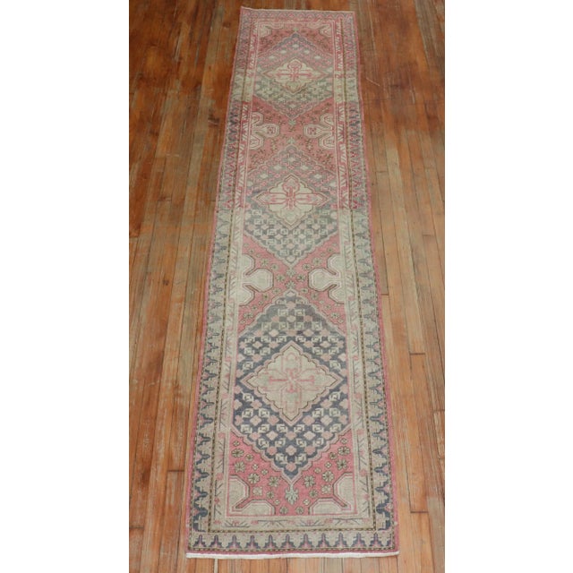 Pink Narrow Vintage Khotan Runner - 2'3" x 10'7" For Sale - Image 10 of 11