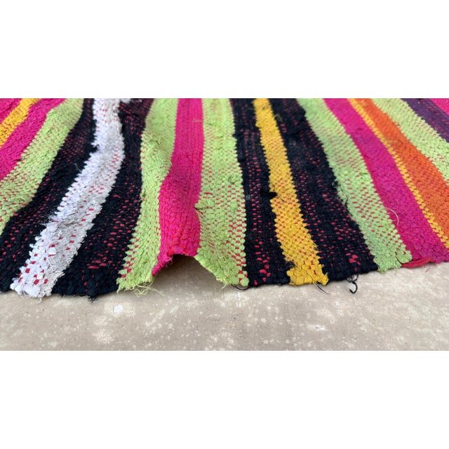 Kilim Vintage Moroccan Rug - 3'2" X 7'2" Ft For Sale - Image 9 of 11