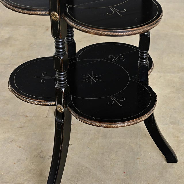19th Century Napoléon III Etched & Ebonized Étagère For Sale - Image 9 of 16