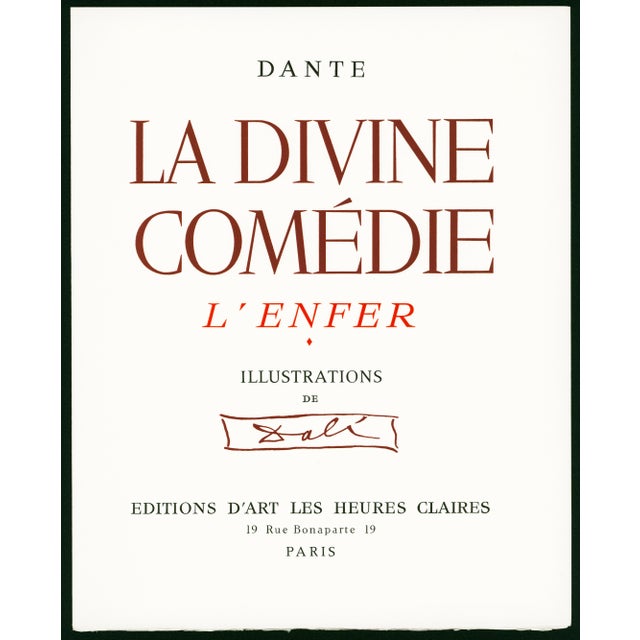 1960s 1963 Dalí Divine Comedy Engraving Enfer Canto 5 "Minos" For Sale - Image 5 of 8