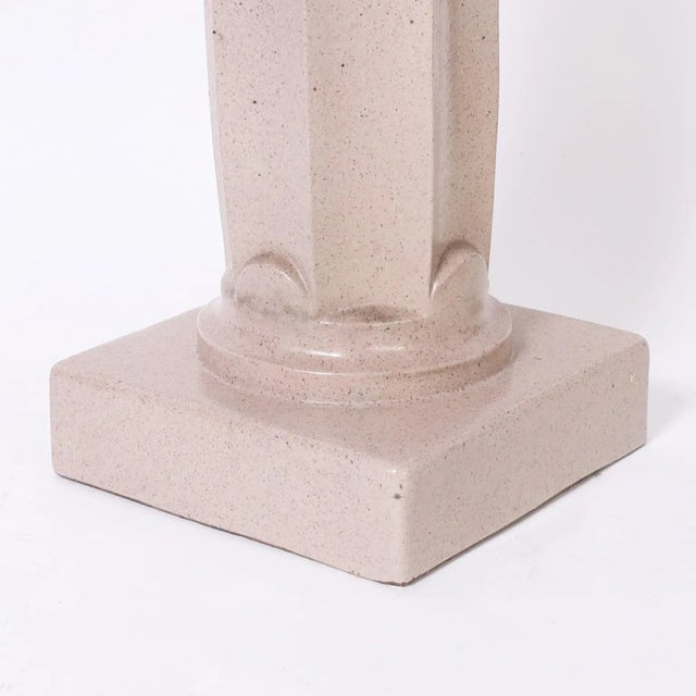 Ceramic Archibald Knox Pair of Art Nouveau Glazed Terra Cotta Plant Stands For Sale - Image 7 of 10