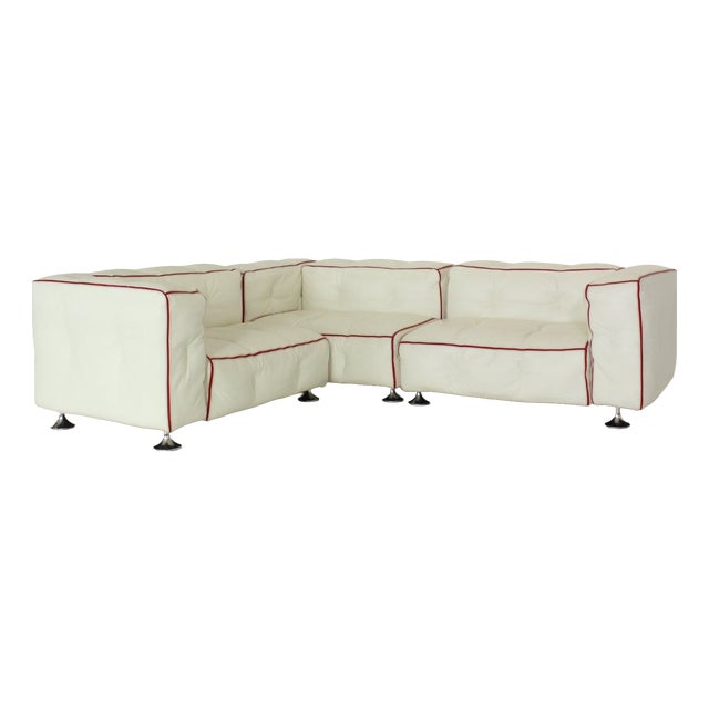 Don Corleon Sofa in White Leather from Bretz For Sale