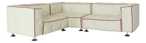 Don Corleon Sofa in White Leather from Bretz