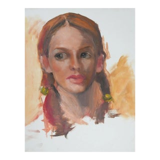 Contemporary Portrait Painting Red Haired Woman For Sale