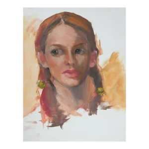 Contemporary Portrait Painting Red Haired Woman