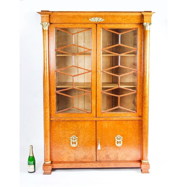 Charles X French Burr Maple and Ormolu Bookcase, 19th Century For Sale - Image 17 of 18