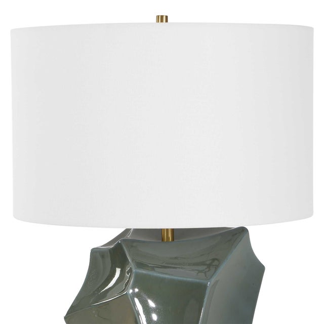 Metal Prisma Smoky Bronze Table Lamp For Sale - Image 7 of 8