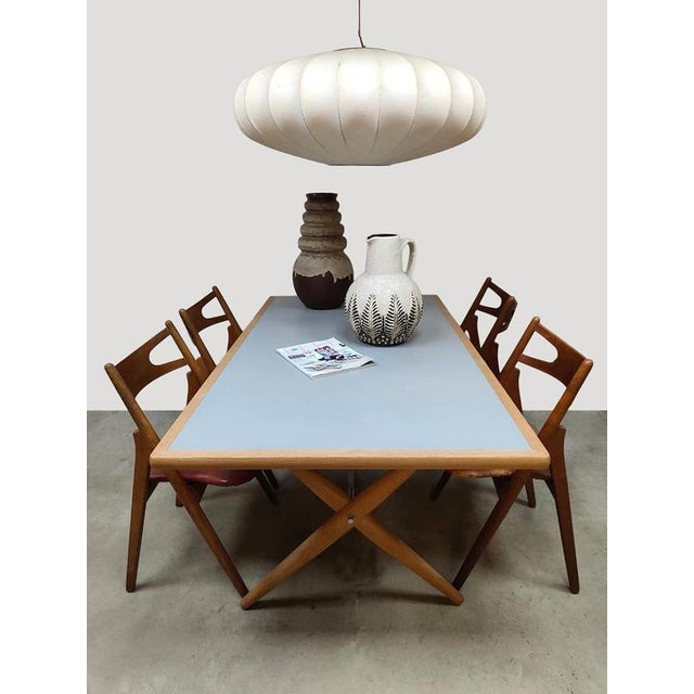 Vintage Hans J. Wegner sawhorse dining table AT303 eetkamertafel interior design styling living interieur sixties dinner...