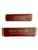 A distinctive pair of vintage French desk signs dating to the mid-20th century, featuring rich burgundy faux leather faces...
