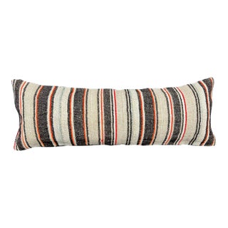 Turkish Hemp Pillow Cushion Natural Beige Black Cushion Cover 14x40 For Sale