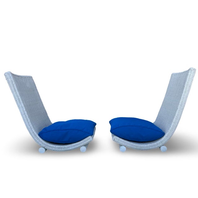 Stunning Côte d'Azur Low-Slung 1960s Wicker Chairs – France. For Sale In New York - Image 6 of 7