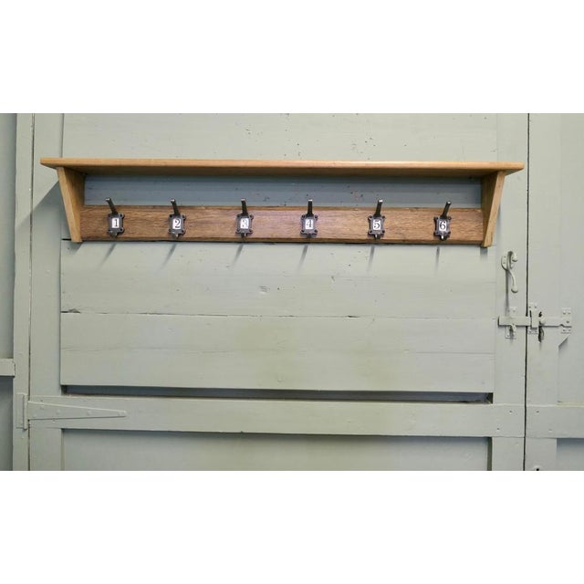Rustic Long Pine Coat Rack and Shelf, 1960 For Sale - Image 3 of 7