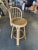Wood Restored 3-Strand Rattan Bar Stool W/ Stick Reed Rattan Back For Sale - Image 7 of 7