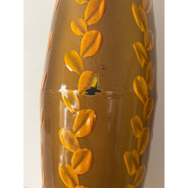 Paint Pair of 1970s Glazed Leaf Vases by Zamoar Metalworks For Sale - Image 7 of 9