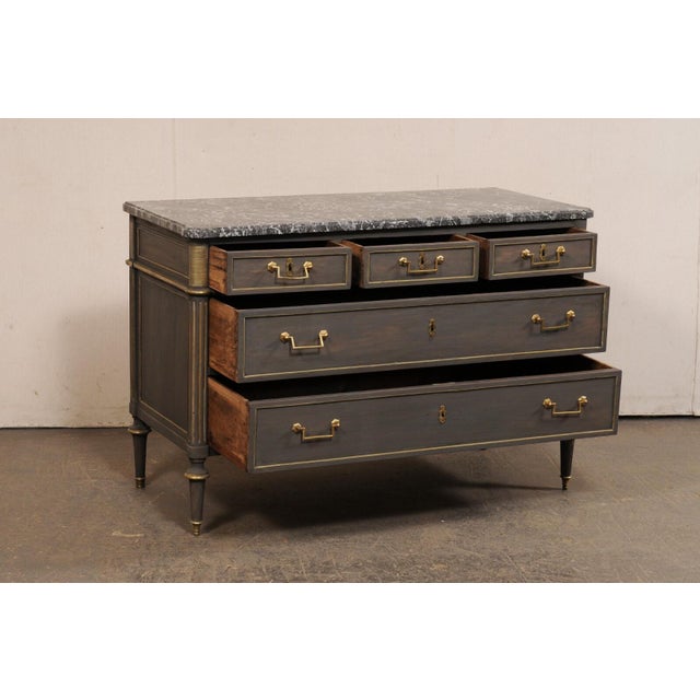 Early 19th Century Neoclassical Period Commode W/ Brass Accents For Sale - Image 11 of 11