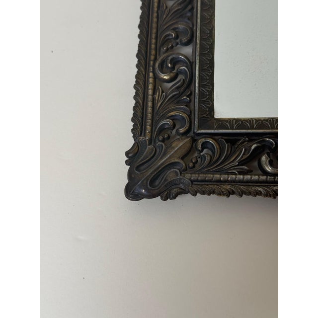 Neo-Baroque French Cast Metal Modèle Déposé Wall Mirror, 1900 For Sale - Image 10 of 11
