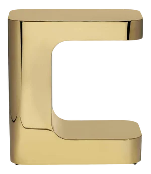 Interlude Home Modern Brass Finished Metal Dorset Rectangular Side Table