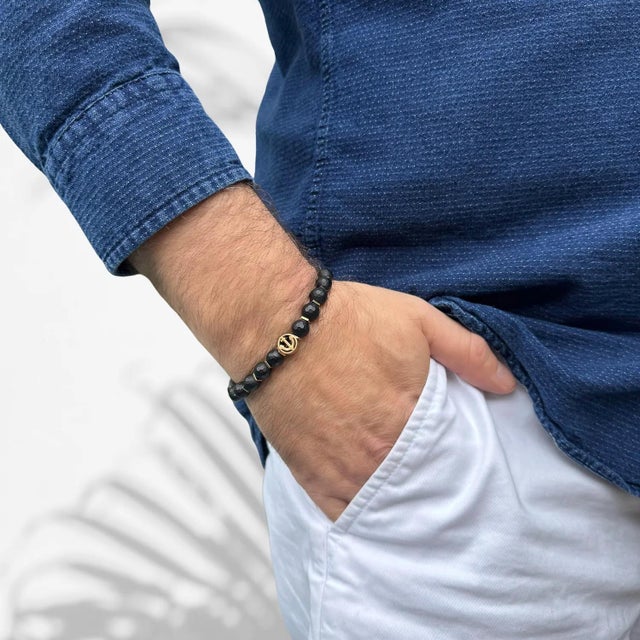 Black Onyx Stone Holy Spirit Anchor Bracelet is a meaningful symbol of faith, resilience, and elegance. Its combination of...