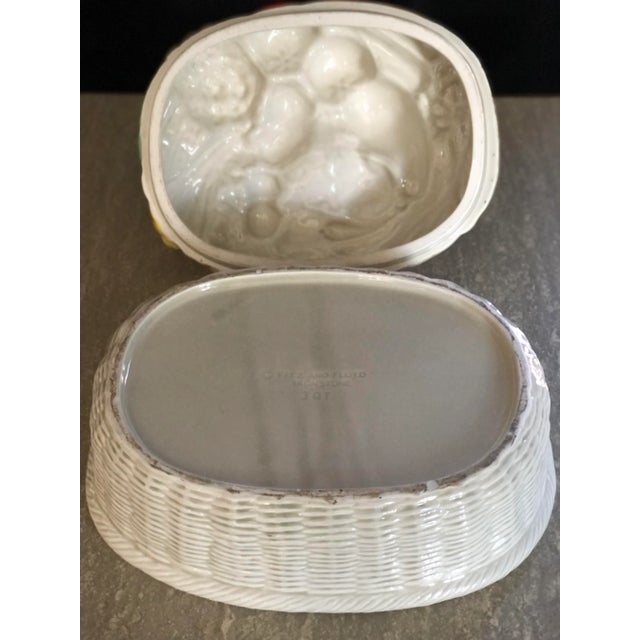 American Large Fitz and Floyd Vegetables Motif Covered Dish For Sale - Image 3 of 9