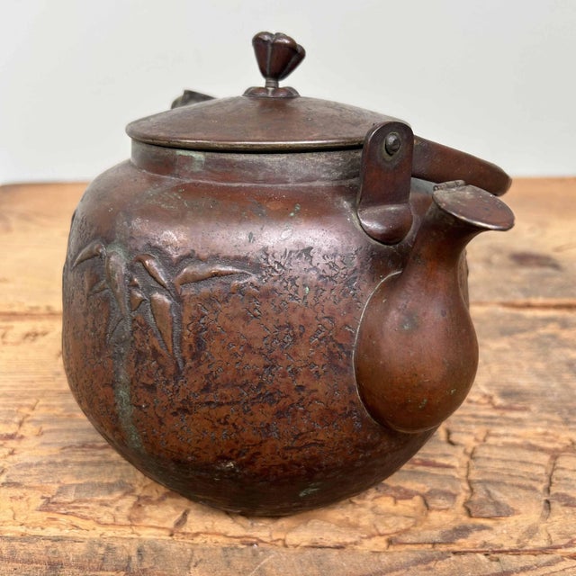 Antique Japanese Copper Teapot For Sale - Image 17 of 18