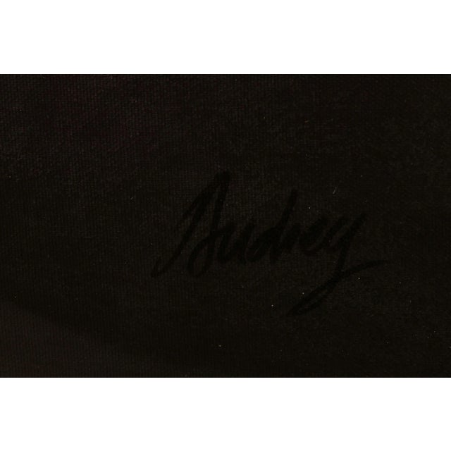 Red Graceful Art Framed Still Life Oil Painting on Canvas For Sale - Image 8 of 13