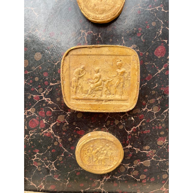 Antique Italian Grand Tour Style Intaglio in 1880s Pine Frame For Sale - Image 6 of 8