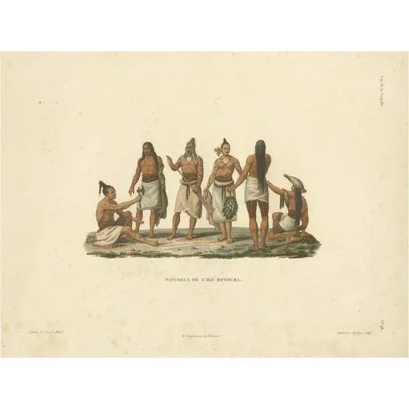 Natives of the Island of Rotuma, 1825, Paper For Sale - Image 6 of 6