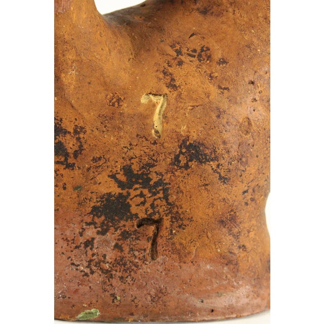 Rare 19th C Pair of Glazed Redware Rabbit Molds, Pennsylvania For Sale - Image 16 of 18