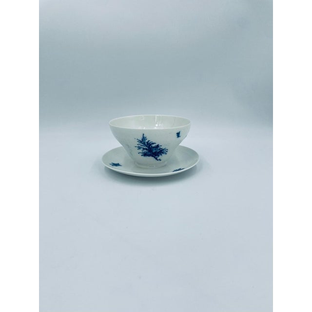 White Vintage Blue Sauceboat with Saucer from Rosenthal, 1965 For Sale - Image 8 of 8