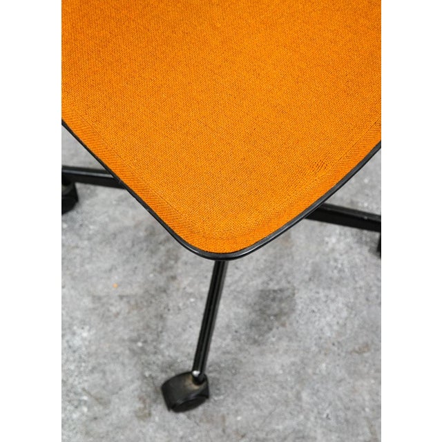 Orange Mid Century Modern Office Chair Task Swivel Work Orange Rasmussen Labofa Work For Sale - Image 8 of 12