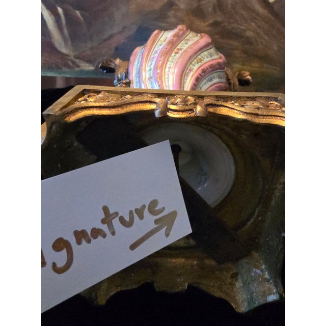 Antique Signed Sevres Pr Urns Raised Gold Roses For Sale - Image 10 of 14