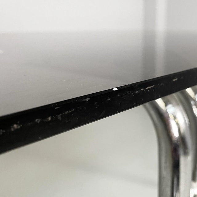 Italian Modern Dining Table in Smoked Glass and Steel, 1970s For Sale - Image 6 of 18