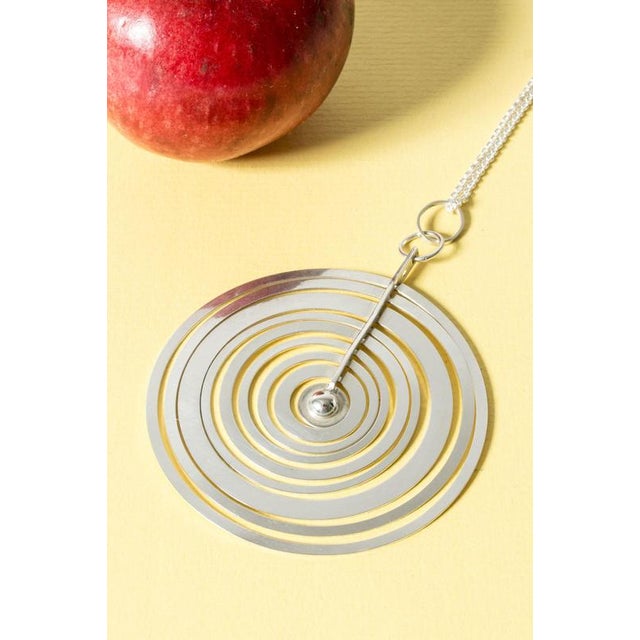 Mid-Century Modern Silver Moon Pendant by Tapio Wirkkala from Nesto, 1971 For Sale - Image 3 of 7
