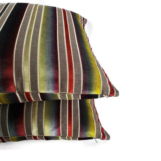 Textile S. Harris Siri Stripe in Sanguine Pillow Cover For Sale - Image 7 of 8