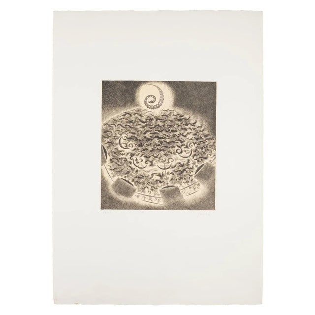 Spiral is an original, splendid etching and drypoint realized by Edo Janich in 1990. The state of preservation of the...
