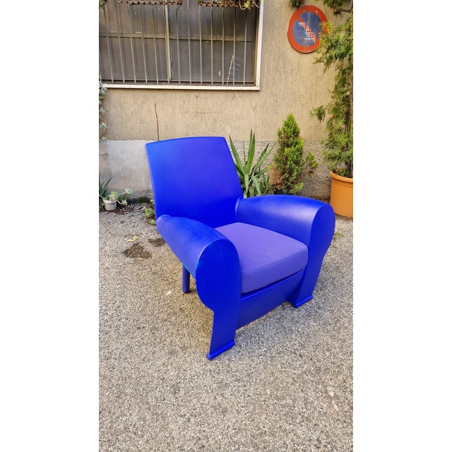 Richard III Armchair in Blue Polyurethane by Philippe Starck for Baleri Italia, 1985 For Sale - Image 17 of 17